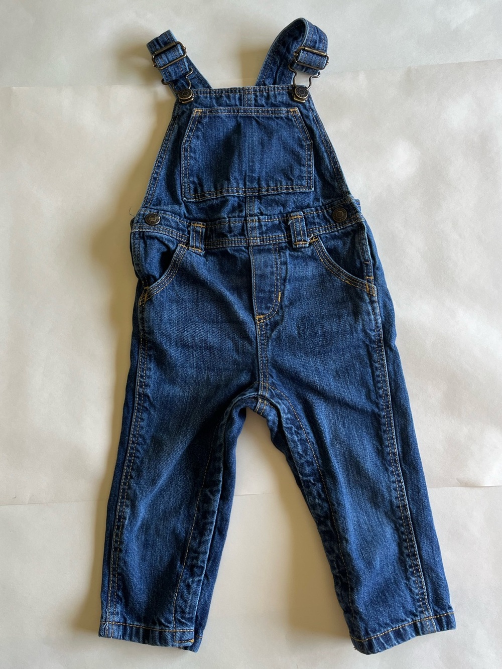 Old Navy Kids Dark Blue Denim Overalls